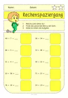 Vorschau - Arbeitsblätter - Rechenspaziergang Sommer ZR100 Addition und Subtraktion - Seite 1