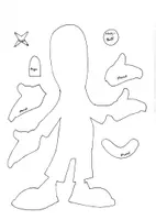 Vista previa - Manualidades / Dibujos para colorear - Material paquete payasos cuerpo completo - página 3