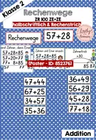 Vorschau - Poster - ZR 100 - Rechenwege Addition (ZE+ZE) - Zehnerübergang - Aufgaben zuordnen - Deckblatt