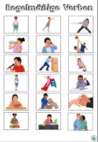 Vista previa - Hojas de trabajo - Símbolos para pegar en el libro de vocabulario - 33 verbos regulares - Alemán - página 1