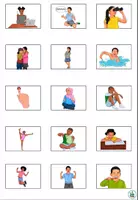 Vista previa - Hojas de trabajo - Símbolos para pegar en el libro de vocabulario - 33 verbos regulares - Alemán - página 2