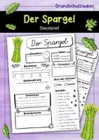 Vorschau - Arbeitsblätter - Steckbrief Spargel - Deckblatt