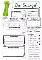 Vorschau - Arbeitsblätter - Steckbrief Spargel - Seite 1