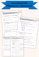 Vorschau - Arbeitsblätter - Lernzielkontrolle Magnetismus - Deckblatt