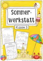 Vorschau - Stationenlernen - Sommer - Werkstatt für die Klasse 3 (Sommerwerkstatt) - Deckblatt