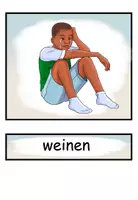 Vorschau - Präsentationen/Tafelbilder - Bildkarten und Worten - 34 regelmäßige Verben - DaZ / DaF / Deutsch - Seite 3