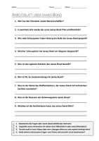 Vorschau - Arbeitsblätter - AB mit Fragen zum Thema "James Bond" + Lösungsblatt + Infografik - Deckblatt