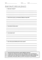 Vorschau - Arbeitsblätter - AB mit Fragen zum Thema "Jenseits" + Lösungsblatt + Infografik - Deckblatt
