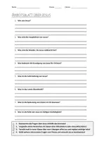Vorschau - Arbeitsblätter - AB mit Fragen zum Thema "Jesus" + Lösungsblatt + Infografik - Deckblatt
