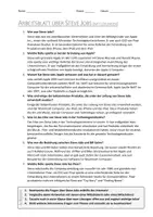Vorschau - Arbeitsblätter - AB mit Fragen zum Thema "Steve Jobs" + Lösungsblatt + Infografik - Seite 2