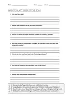 Vorschau - Arbeitsblätter - AB mit Fragen zum Thema "Steve Jobs" + Lösungsblatt + Infografik - Deckblatt
