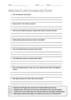 Vorschau - Arbeitsblätter - Lernposter + AB mit Fragen zum Thema "Johannes der Täufer" + Lösungsblatt + Mindmap + Infografik - Seite 1