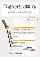 Vorschau - Stundenentwürfe - Unterrichtsentwurf: Gruselgeschichten (Kl. 3, 4) - Deckblatt