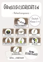 Vorschau - Unterrichtsreihen - Gruselgeschichten: Reihentransparenz - Deckblatt