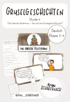 Vorschau - Arbeitsblätter - Gruselgeschichten: Das hübsche Geisterhaus - Das soll eine Gruselgeschichte sein? - Stunde 4 - Deckblatt