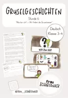 Vorschau - Arbeitsblätter - Gruselgeschichten: Wer bin ich? - Wir finden die Gruselwesen - Stunde 6 - Deckblatt