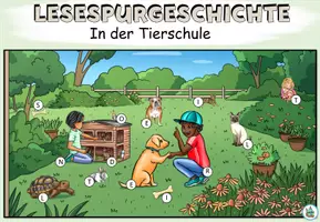 Aperçu - Feuilles d'exercices - Histoire à lire niveau 2 "In der Tierschue" Animaux domestiques - Français - Page 2