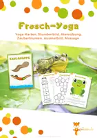 Vorschau - Stundenentwürfe - ,Lebenszyklus Frosch' - Yoga-Karten, Stundenbild, Entspannung - Deckblatt