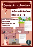 Vorschau - Unterrichtsreihen - Märchenproduktion-das 5-Satz-Märchen - Deckblatt