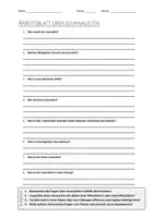 Vorschau - Arbeitsblätter - AB mit Fragen zum Thema "Journalist" + Lösungsblatt + Infografik - Deckblatt
