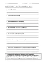 Vorschau - Arbeitsblätter - Lernposter + AB mit Fragen zum Thema "Jugendschutz" + Lösungsblatt + Mindmap + Infografik - Seite 1