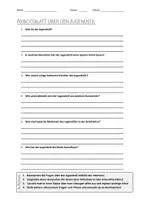 Vorschau - Arbeitsblätter - AB mit Fragen zum Thema "Jugendstil" + Lösungsblatt + Mindmap + Infografik - Deckblatt