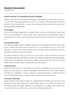 Vorschau - Arbeitsblätter - Friedrich Dürrenmatt (Infotext und Übungen) - Deckblatt
