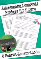 Vorschau - Arbeitsblätter - LESETEXT zum Einüben der 6-Schritt Lesemethode - Fridays for future - Deckblatt