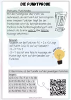 Vorschau - Arbeitsblätter - Lineare Funktionen - Punktprobe - Seite 1