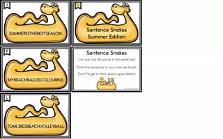 Vorschau - Arbeitsblätter - Sentence Snakes - Summer Edition - Seite 2