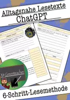 Vorschau - Arbeitsblätter - LESETEXT zum Einüben der 6-Schritt Lesemethode - ChatGPT - Deckblatt