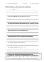 Vorschau - Arbeitsblätter - AB mit Fragen zum Thema "Jungsteinzeit" + Lösungsblatt + Mindmap + Infografik - Deckblatt