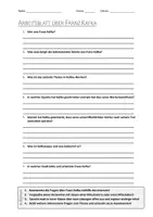 Vorschau - Arbeitsblätter - AB mit Fragen zum Thema "Franz Kafka" + Lösungsblatt + Mindmap + Infografik - Deckblatt