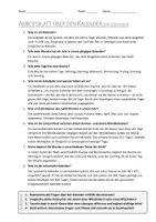Vorschau - Arbeitsblätter - AB mit Fragen zum Thema "Kalender" + Lösungsblatt + Infografik - Seite 2