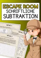 Vorschau - Arbeitsblätter - Escape Room: schriftliche Subtraktion (3. - 4. Klasse) - Deckblatt