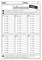 Vorschau - Arbeitsblätter - Multiplikation, Division mit großen Zahlen (Arbeitsblätter) - Seite 1