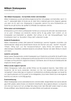 Vorschau - Arbeitsblätter - William Shakespeare (Infotext und Übungen) - Deckblatt
