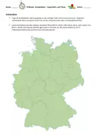 Vorschau - Arbeitsblätter - Erdkunde - Arbeitsblatt zu Bundesländern und Hauptstädten - Deckblatt
