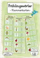 Vorschau - Fördermaterial/Inklusion - Frühling - Lesewörter - differenzierte Klammerkarten - Klasse 1/2 - Deckblatt