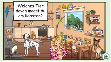 Aperçu - Matériel interactif - Objets cachés avec stimuli de conversation "Unser kleiner Zoo" Thème animaux domestiques - Allemand - Page 3