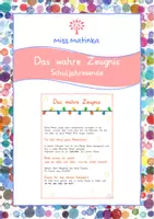 Vorschau - Anderer Materialtyp - Das wahre Zeugnis Version Lichterkette Schuljahresende - Deckblatt