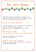 Vorschau - Anderer Materialtyp - Das wahre Zeugnis Version Lichterkette Schuljahresende - Seite 1