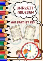 Vorschau - Arbeitsblätter - Uhrzeit ablesen (2) (5.Arbeitsblätter für 2. und 3. Klasse) - Deckblatt
