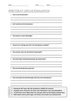 Vorschau - Arbeitsblätter - AB mit Fragen zum Thema "Kanalisation" + Lösungsblatt - Deckblatt