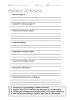 Vorschau - Arbeitsblätter - AB mit Fragen zum Thema "Kängurus" + Lösungsblatt + Infografik - Deckblatt
