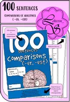 Vorschau - Arbeitsblätter - 100 sentences: comparisons of adjectives (-er, -est) - Deckblatt