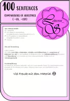 Vorschau - Arbeitsblätter - 100 sentences: comparisons of adjectives (-er, -est) - Seite 1