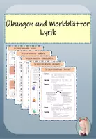 Vorschau - Stationenlernen - Übungen und Merkblätter Lyrik interpretieren - Deckblatt