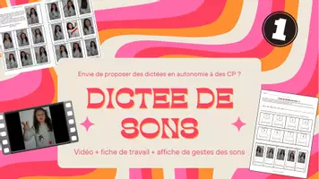 Aperçu - Préparation de séance / Séance complète - dictée de sons "1" en autonomie, pour CP (ou GS) - Page de couverture