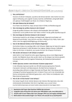 Vorschau - Arbeitsblätter - AB mit Fragen zum Thema "Kanton" + Lösungsblatt - Seite 1